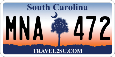 SC license plate MNA472