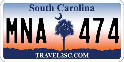 SC license plate MNA474
