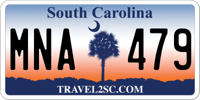 SC license plate MNA479