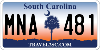 SC license plate MNA481