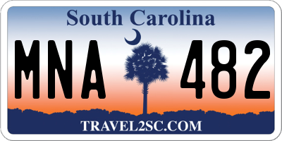 SC license plate MNA482