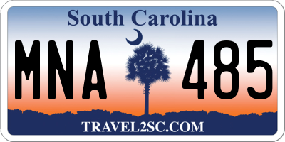 SC license plate MNA485