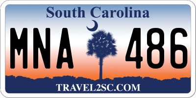 SC license plate MNA486