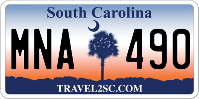 SC license plate MNA490