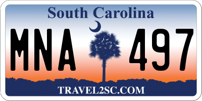 SC license plate MNA497