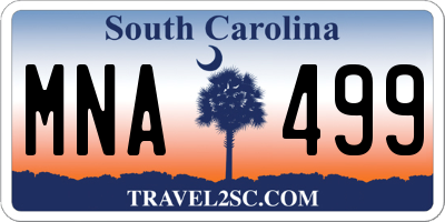 SC license plate MNA499