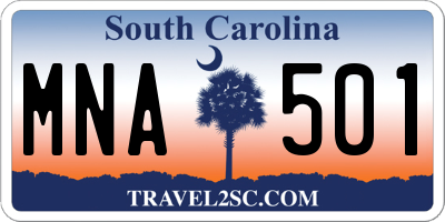 SC license plate MNA501