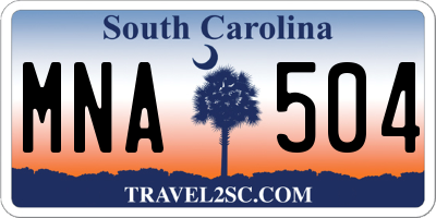 SC license plate MNA504