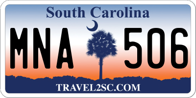 SC license plate MNA506