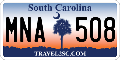 SC license plate MNA508