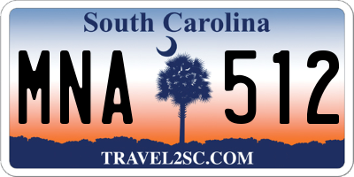 SC license plate MNA512