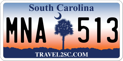 SC license plate MNA513