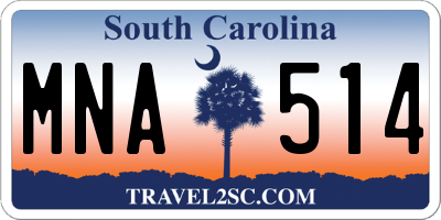 SC license plate MNA514