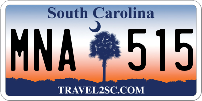 SC license plate MNA515