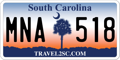SC license plate MNA518