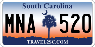 SC license plate MNA520