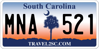 SC license plate MNA521