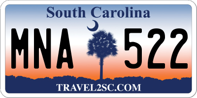 SC license plate MNA522