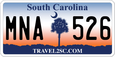 SC license plate MNA526