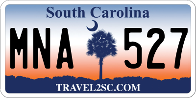 SC license plate MNA527