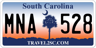 SC license plate MNA528