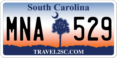 SC license plate MNA529