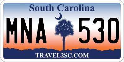 SC license plate MNA530