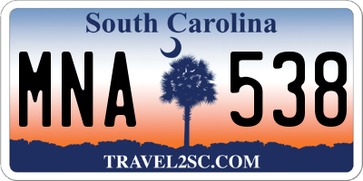 SC license plate MNA538