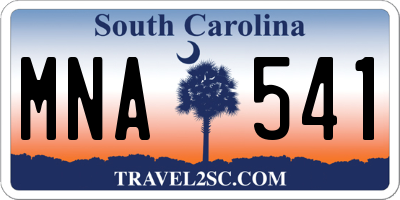 SC license plate MNA541