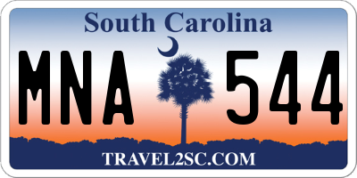 SC license plate MNA544