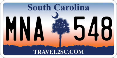 SC license plate MNA548