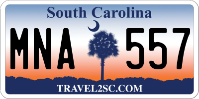 SC license plate MNA557