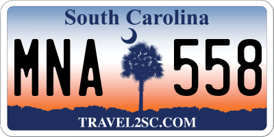 SC license plate MNA558
