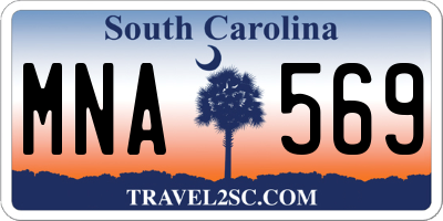 SC license plate MNA569