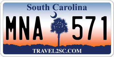 SC license plate MNA571