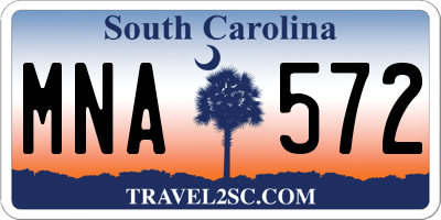 SC license plate MNA572