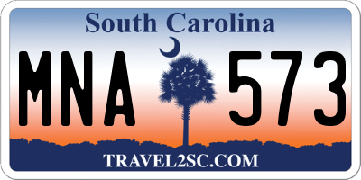 SC license plate MNA573