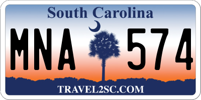SC license plate MNA574