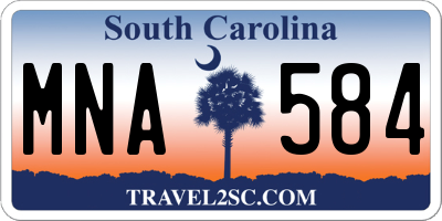 SC license plate MNA584