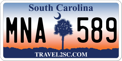 SC license plate MNA589