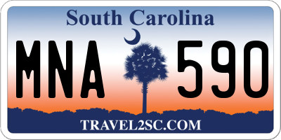 SC license plate MNA590
