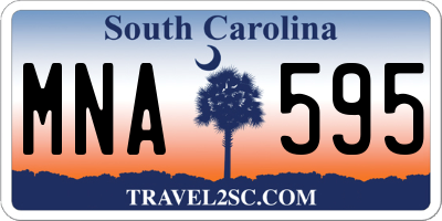 SC license plate MNA595