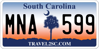 SC license plate MNA599