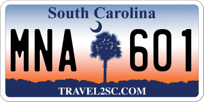 SC license plate MNA601