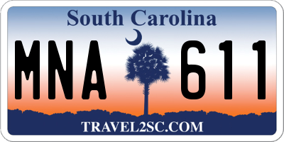 SC license plate MNA611