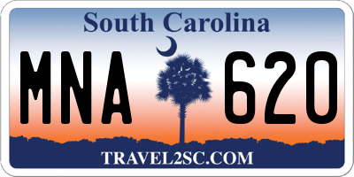 SC license plate MNA620