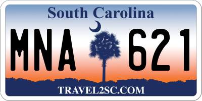 SC license plate MNA621