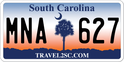 SC license plate MNA627