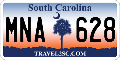 SC license plate MNA628