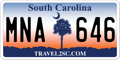 SC license plate MNA646